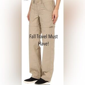 The North Face Khaki Zip-Off Convertible Hiking Pants Size M |Outdoor Trail Gear